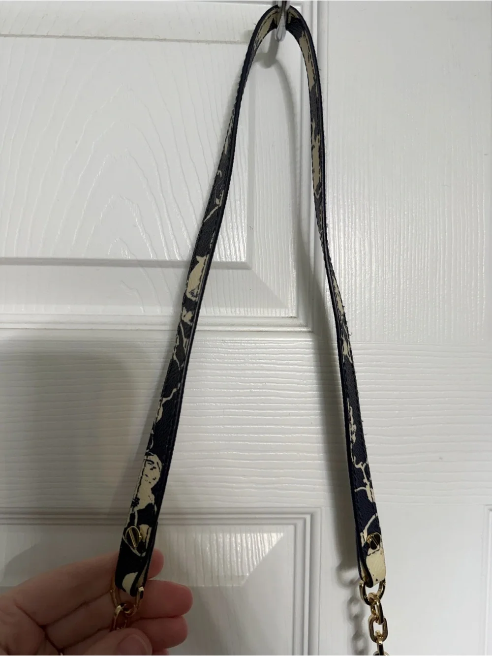 Tory Burch Navy Floral Chain Shoulder Bag - Picture 7 of 16